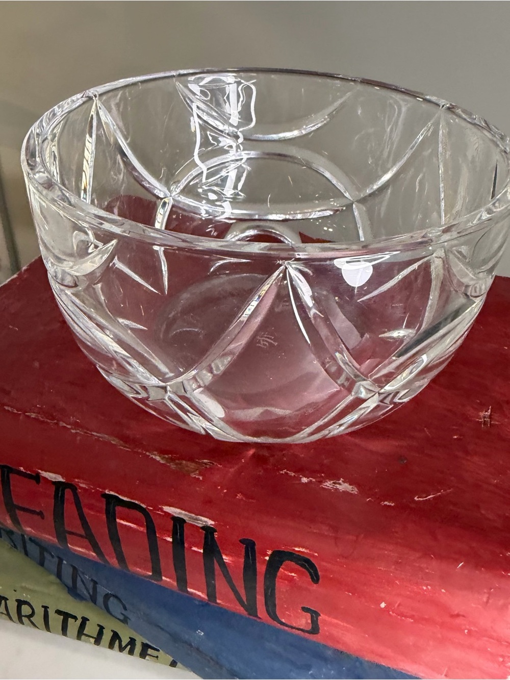 RLL Ralph Lauren royalty Clear Cut lead Crystal Serving Bowl , very heavy